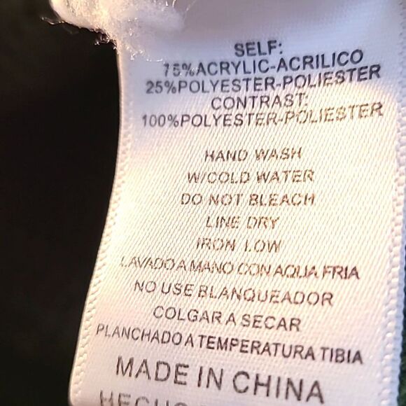 Listicle Army Green Sweater with White Lace Embroidered Longsleeves, Size Small - Picture 7 of 7